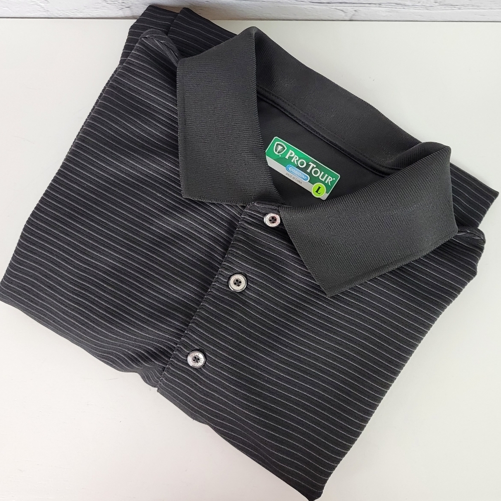 NEW PRO TOUR CoolPlay Longsleeve 3-Button Golf Shirt